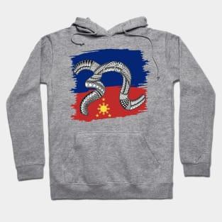 Philippine Flag Tribal line Art / Baybayin word GA Hoodie